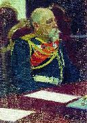 Boris Kustodiev, Portrait of the Governor-General of Finland and member of State Council Nikolai Ivanovich Bobrikov. Study for the picture Formal Session of the State 